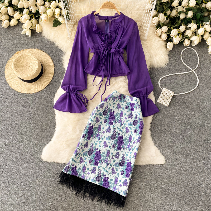 Package hip shirt spring skirt for women