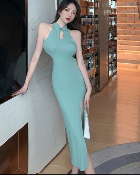 Split sexy long dress slim dress