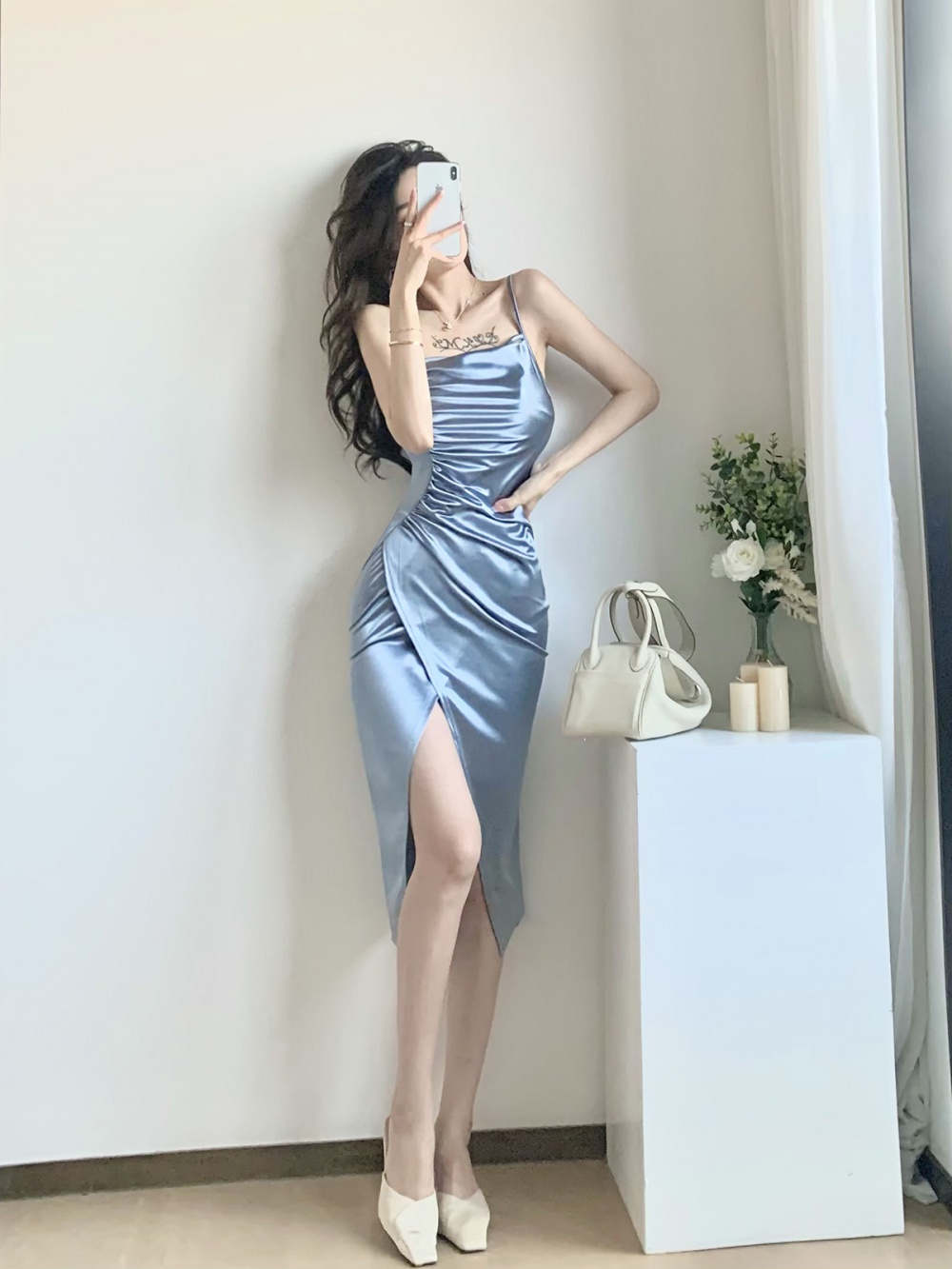 Pure hip sling dress fashion summer long package