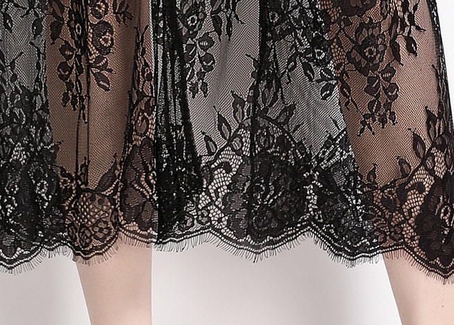 Lace autumn printing splice dress