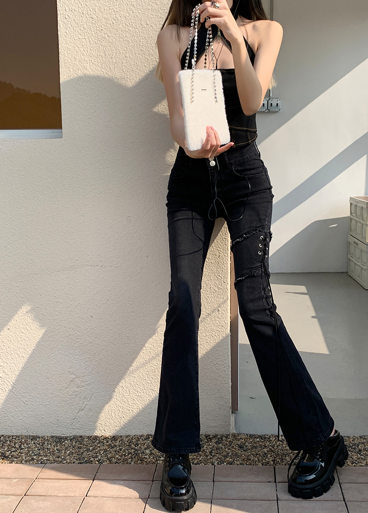 All-match slim long pants summer jeans for women