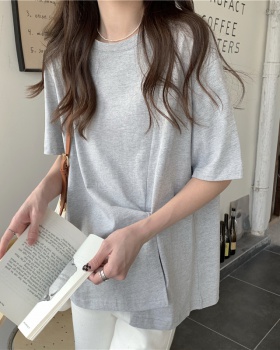 Loose Korean style T-shirt round neck pullover tops