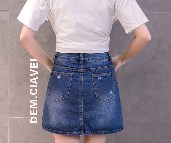 Safety pants denim high waist skirt commuting cool short skirt
