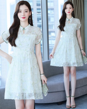 Summer slim cheongsam retro light dress for women