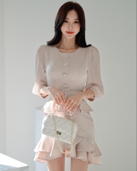 Fashion slim lace Korean style profession temperament dress