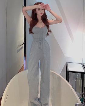 Summer Casual jumpsuit pinched waist wide leg pants