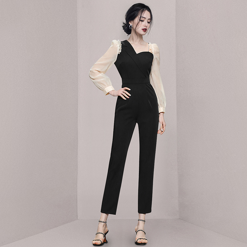 Fashion black pants temperament nine pants