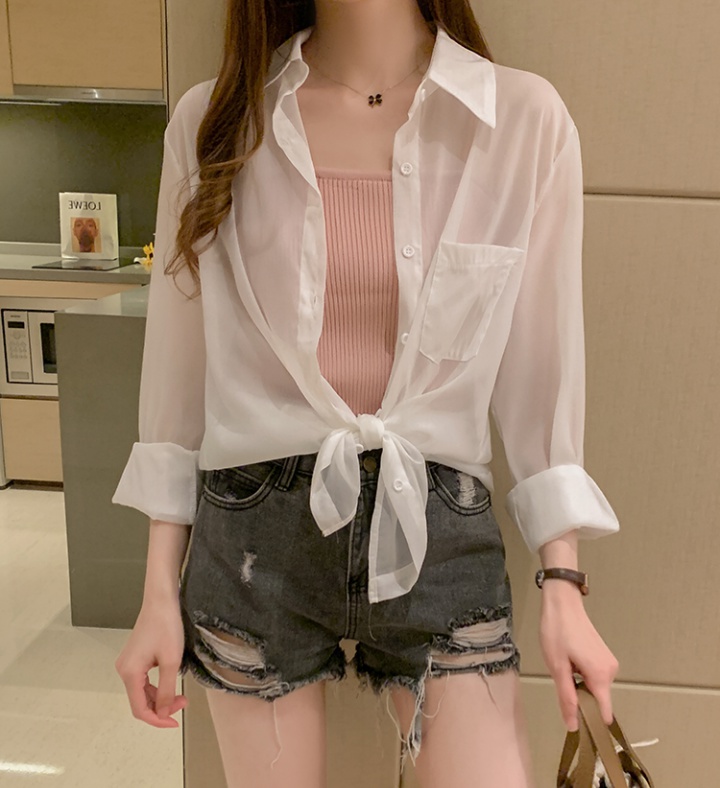 Sunscreen loose summer all-match slim shirt