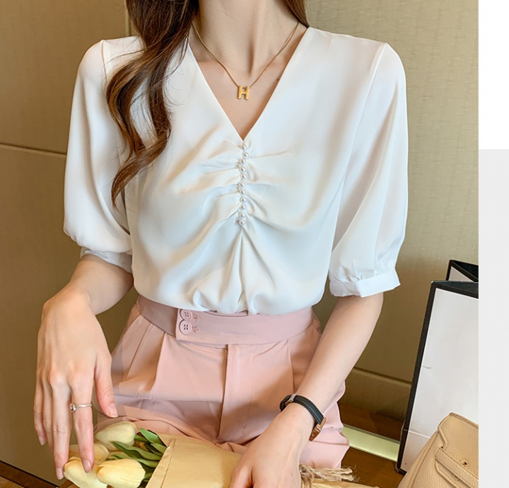 Korean style shirt all-match chiffon shirt for women