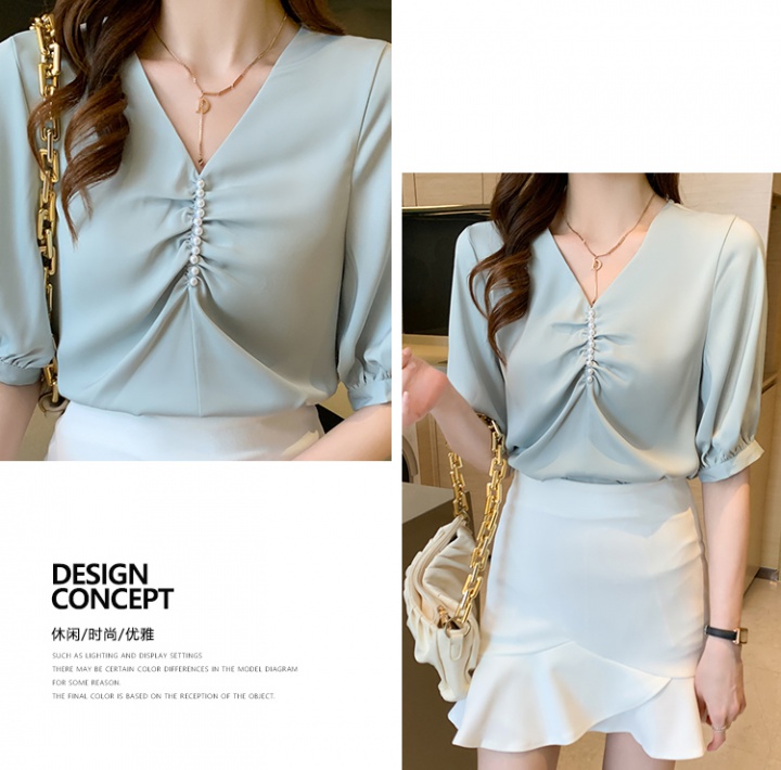 Korean style shirt all-match chiffon shirt for women