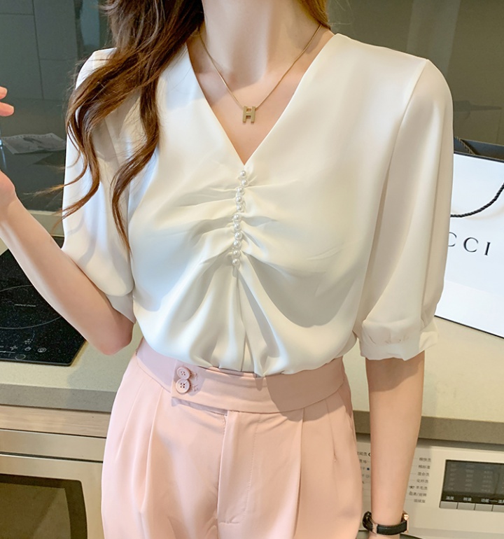 Korean style shirt all-match chiffon shirt for women