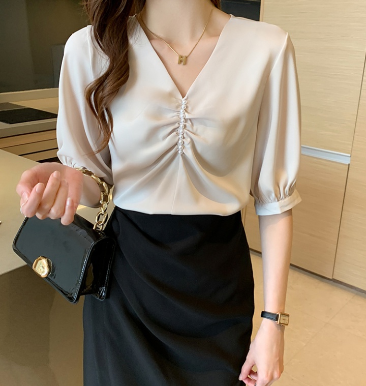 Korean style shirt all-match chiffon shirt for women