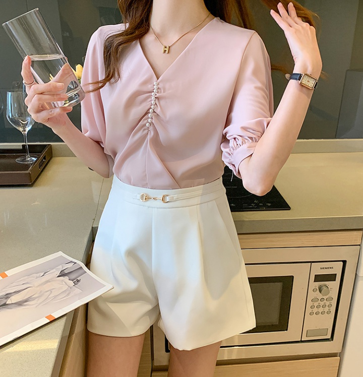 Korean style shirt all-match chiffon shirt for women