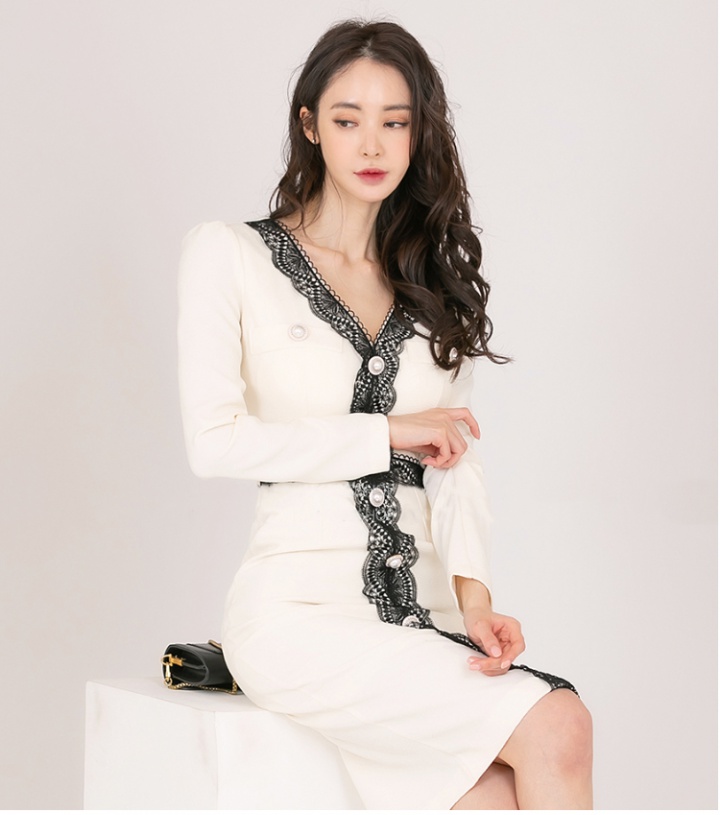 Long sleeve temperament elegant dress for women
