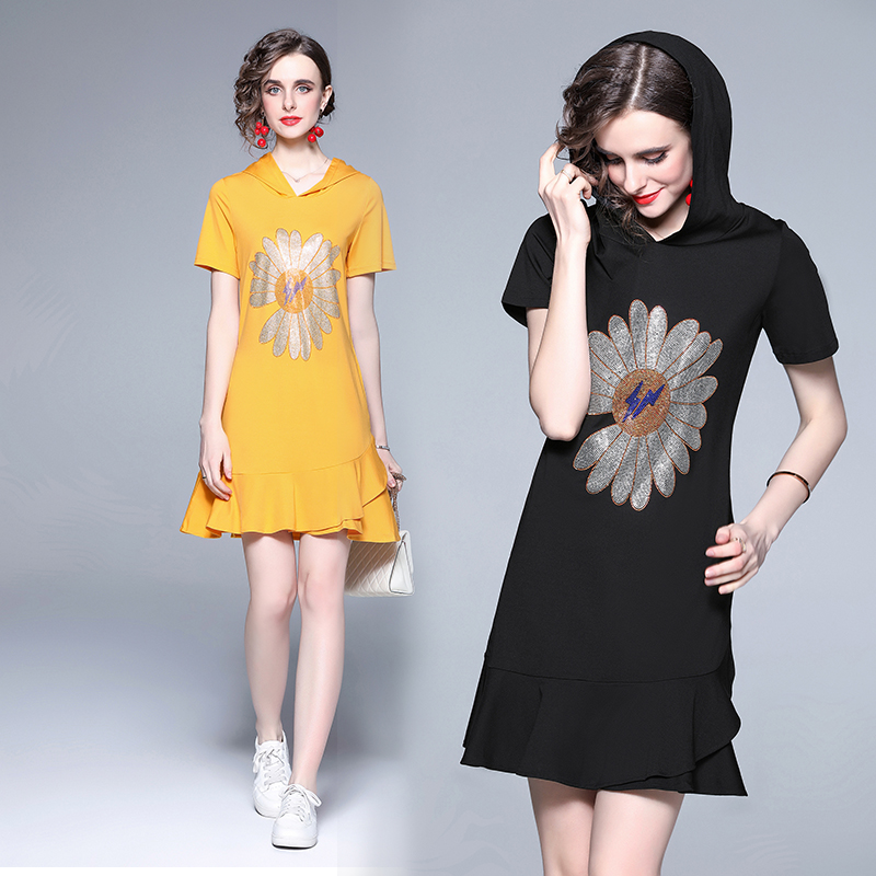 Playful fashion dress Casual rhinestone T-shirt