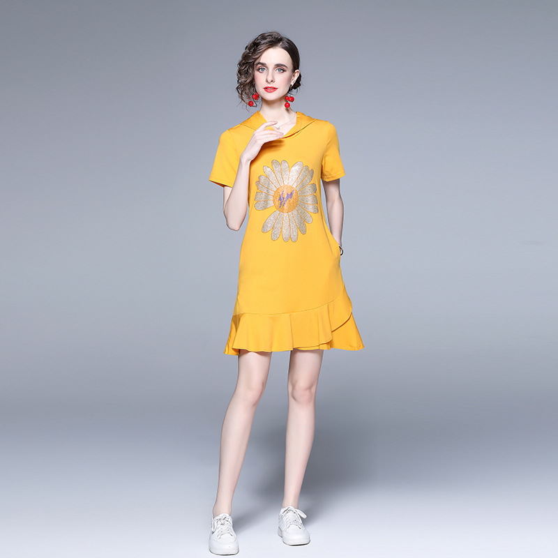 Playful fashion dress Casual rhinestone T-shirt