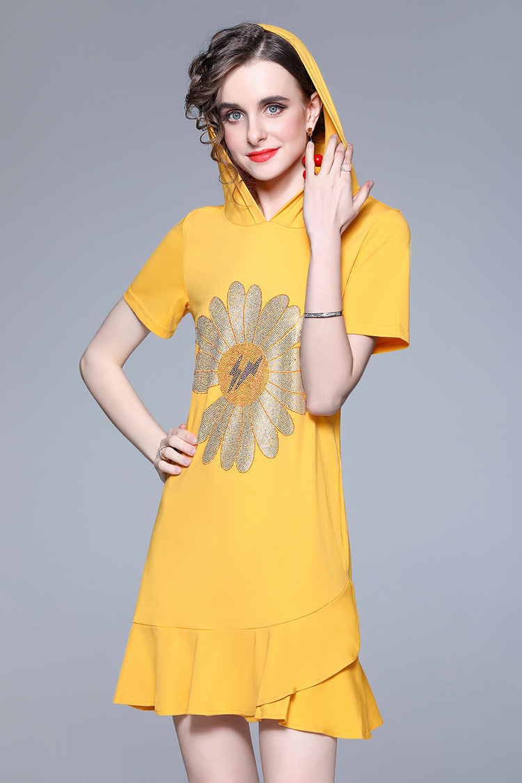 Playful fashion dress Casual rhinestone T-shirt