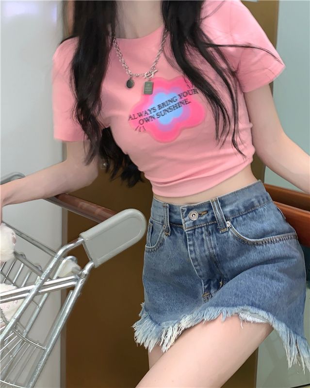 Short T-shirt pink tops