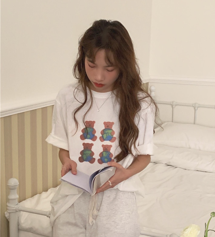 Korean style short sleeve bear lovely bear T-shirt