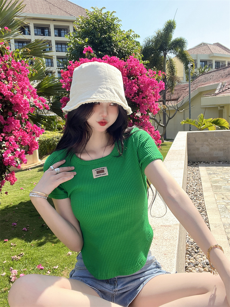 Slim summer tops Korean style T-shirt for women