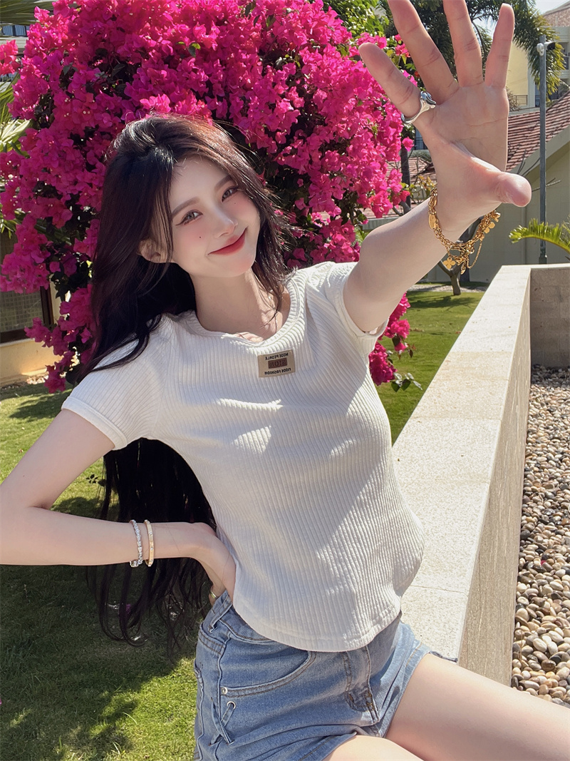 Slim summer tops Korean style T-shirt for women