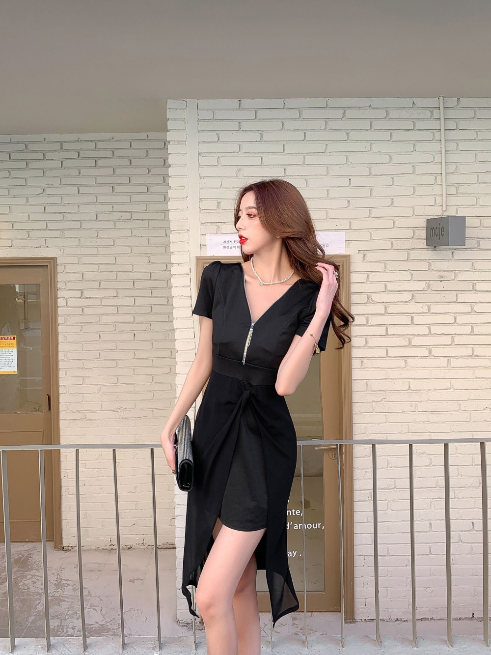 Long irregular dress elegant formal dress