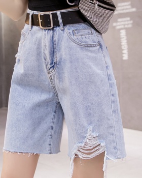Cool cozy breathable short jeans summer holes shorts