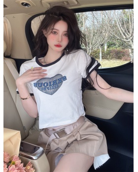 Korean style all-match T-shirt short tops for women