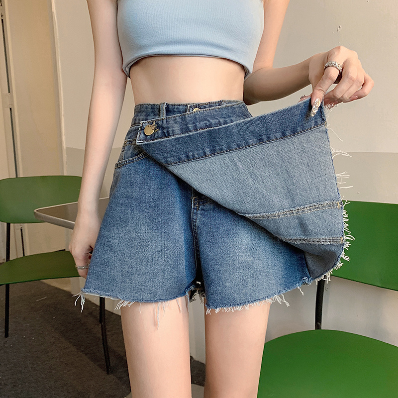 Summer fat shorts slim wide leg pants for women