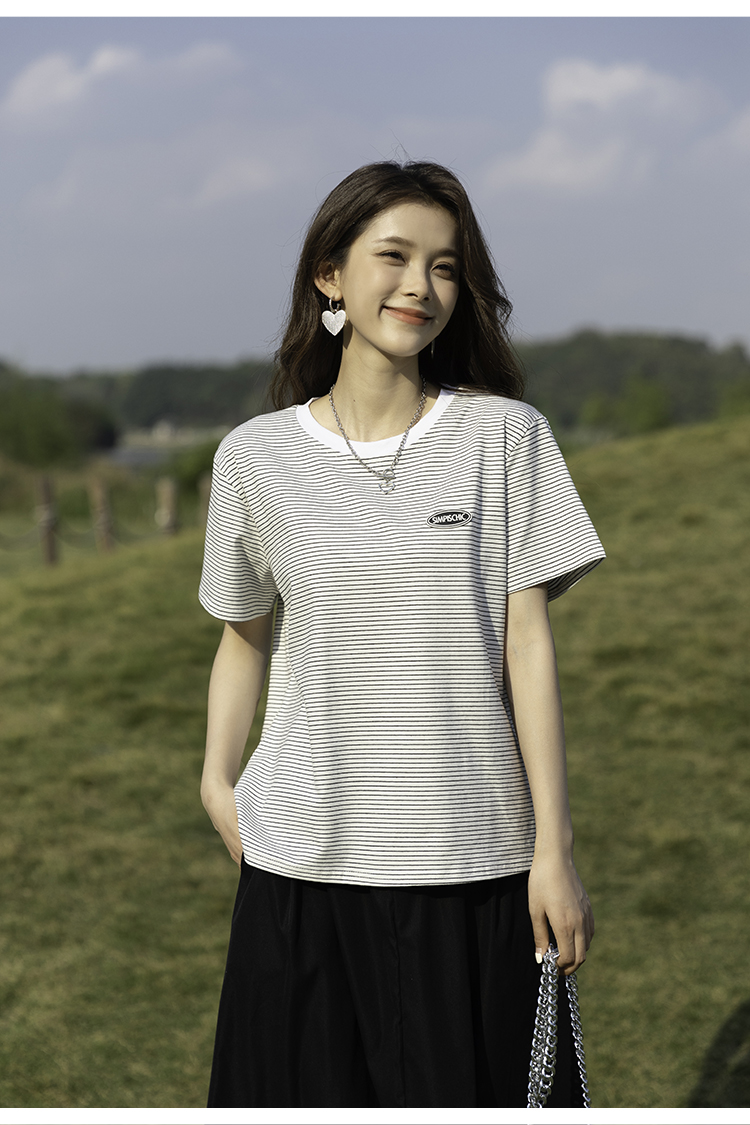 Slim loose tops Korean style T-shirt for women
