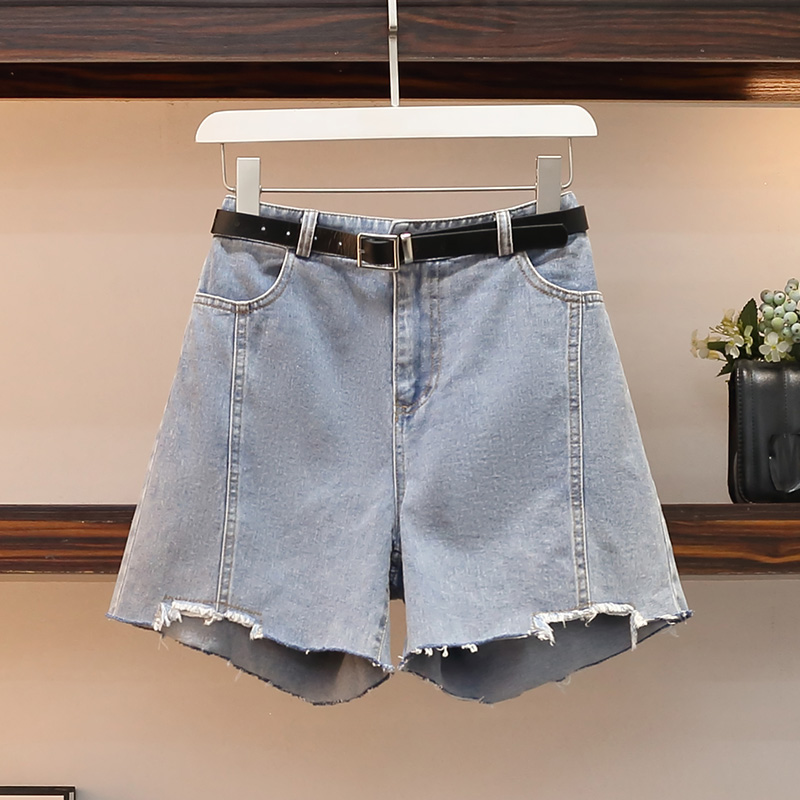 Short sleeve loose short jeans 2pcs set for women