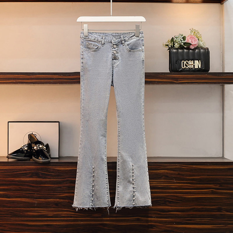 Temperament large yard jeans a set for women