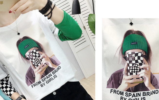 All-match beauty tops Korean style T-shirt for women