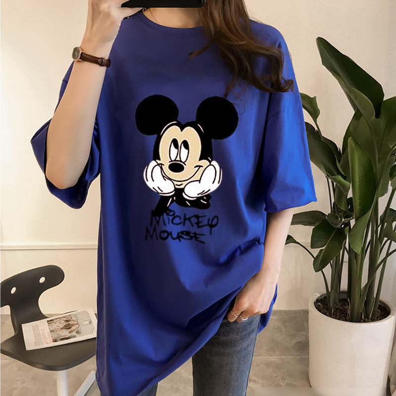 Loose pure cotton tops Korean style T-shirt for women