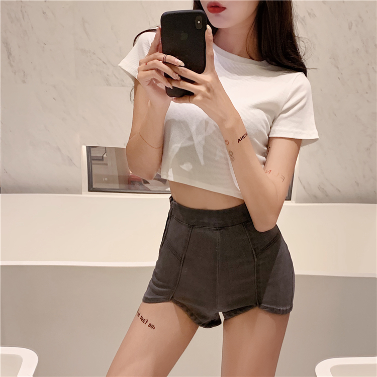 High waist fashion short jeans spicegirl shorts