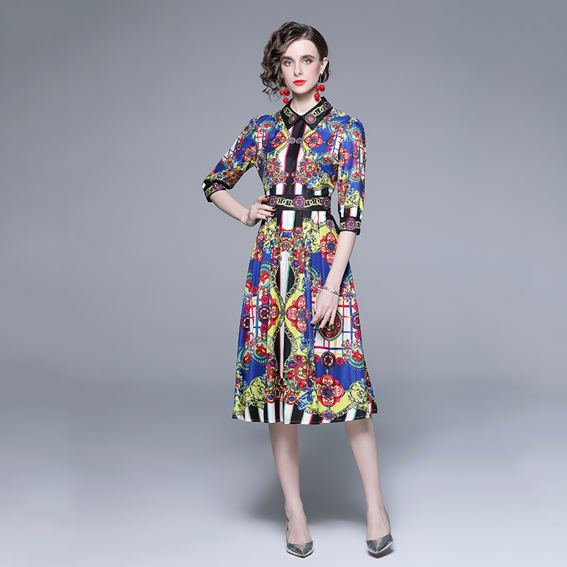 Big skirt retro temperament spring and summer dress