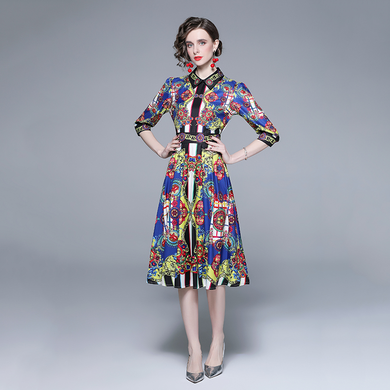 Big skirt retro temperament spring and summer dress