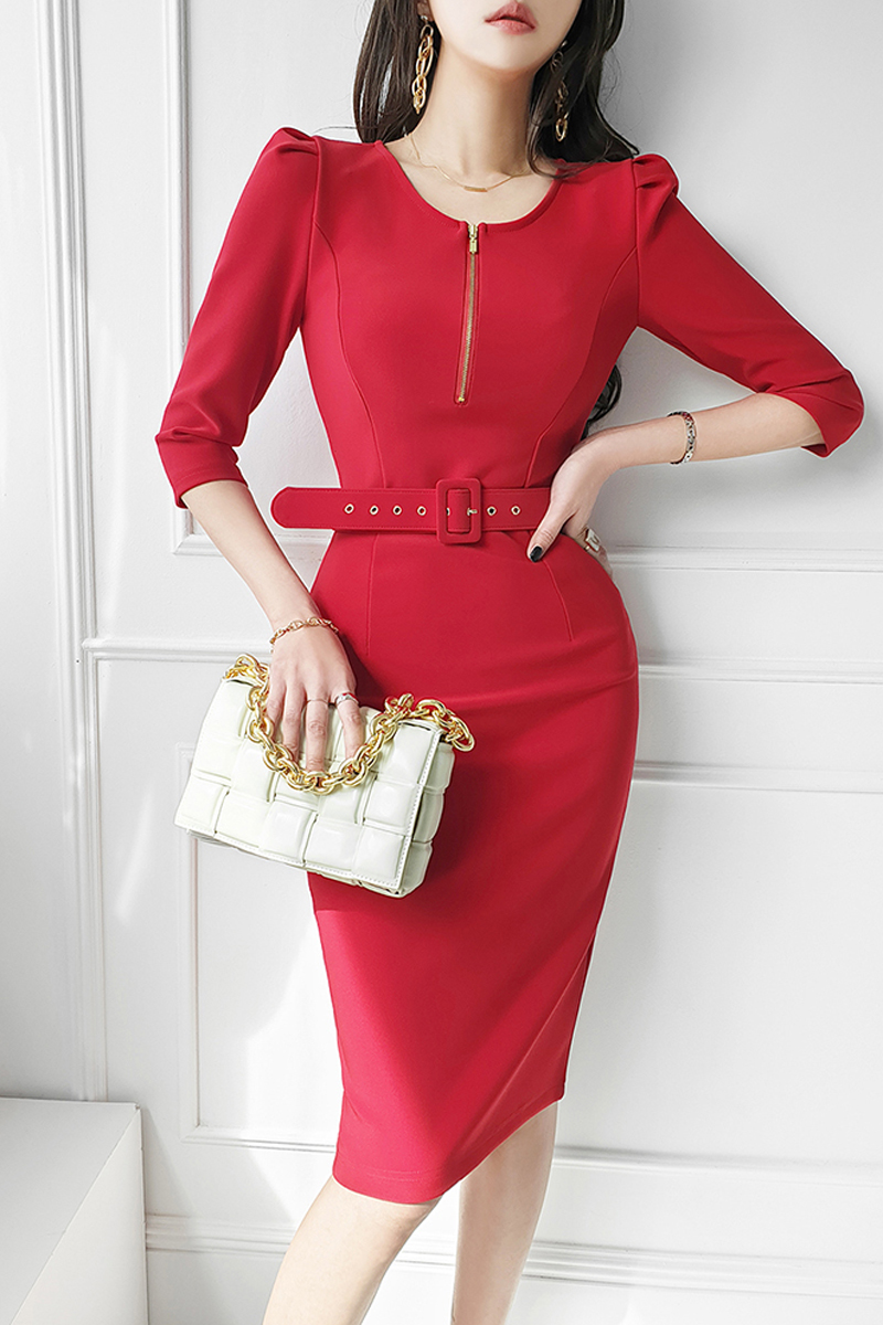 Profession long Korean style summer dress for women