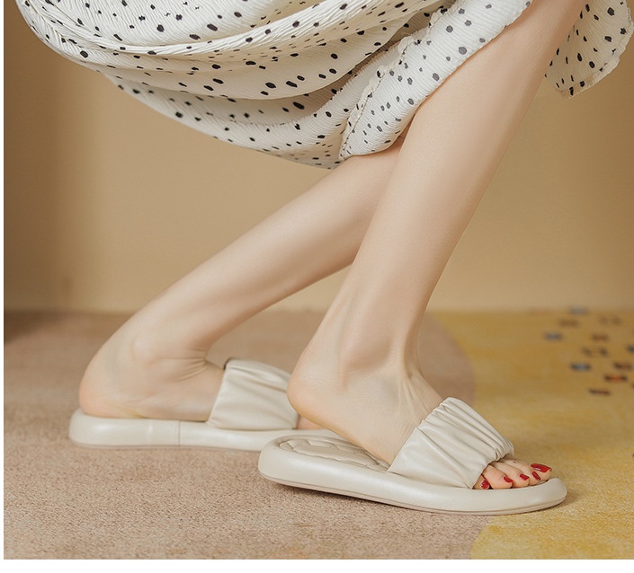 Fold soft shoes wears outside slippers for women