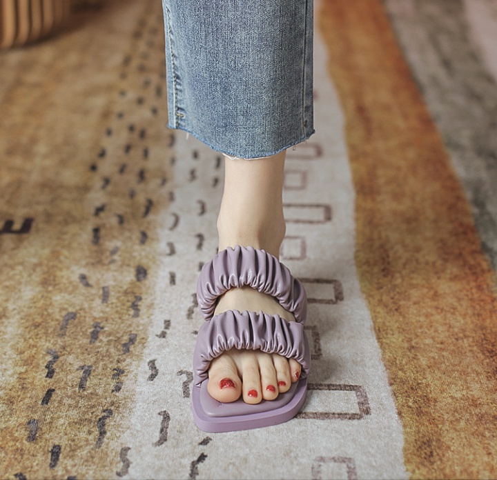 Wears outside fold sandals all-match slippers for women