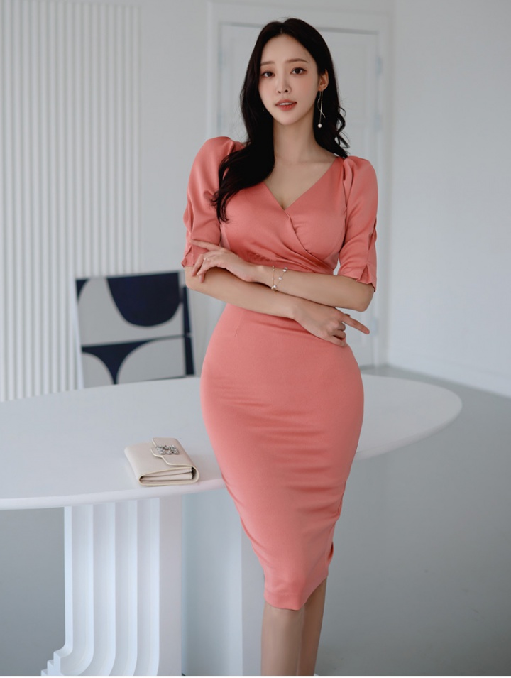 Temperament fashion Korean style profession elegant dress