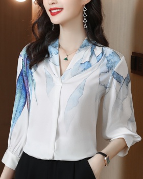 Sexy V-neck shirt short sleeve light tops for women