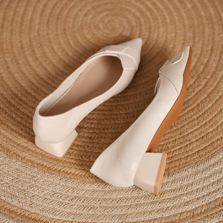 Pointed shoes thick high-heeled shoes for women