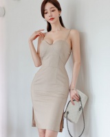 Korean style sexy V-neck package hip sling summer dress