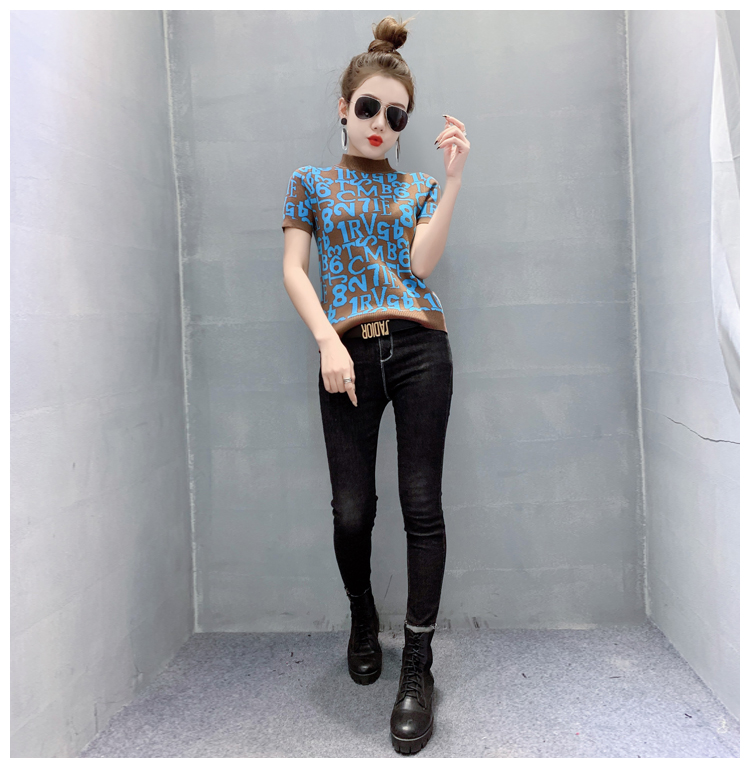 Letters T-shirt slim sweater for women