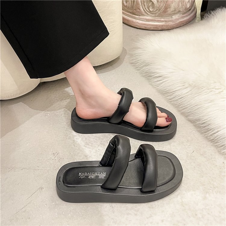 Summer fish mouth Korean style slippers for women