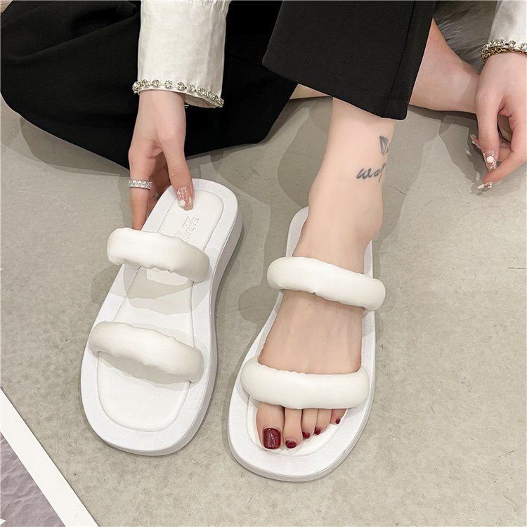 Summer fish mouth Korean style slippers for women