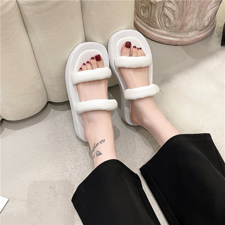 Summer fish mouth Korean style slippers for women