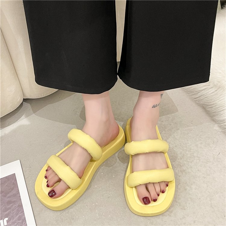 Summer fish mouth Korean style slippers for women