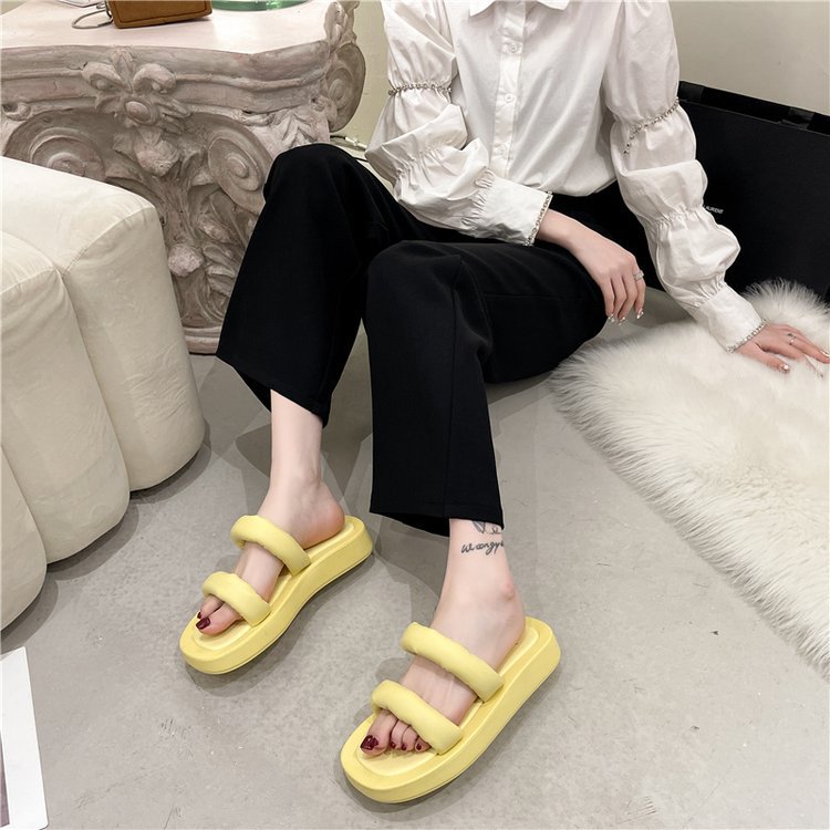 Summer fish mouth Korean style slippers for women